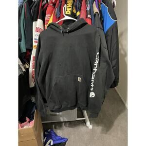 Size L- Men's Carhartt Loose Fit Midweight Sleeve Logo Graphic Hoodie